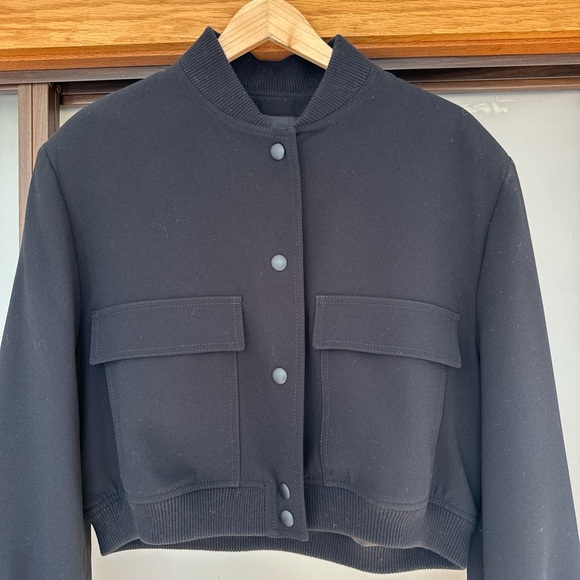 Zara Dropped Shoulder Cropped Bomber Jacket - Picture 2 of 4